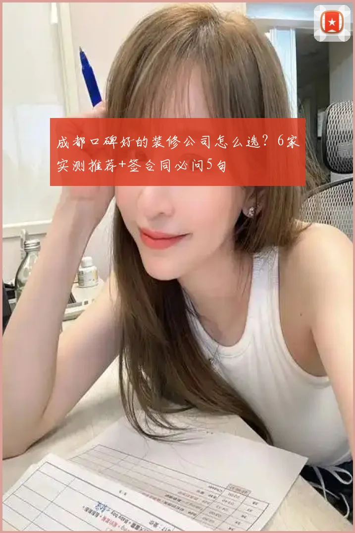 成都口碑好的装修公司怎么选？6家实测推荐+签合同必问5句